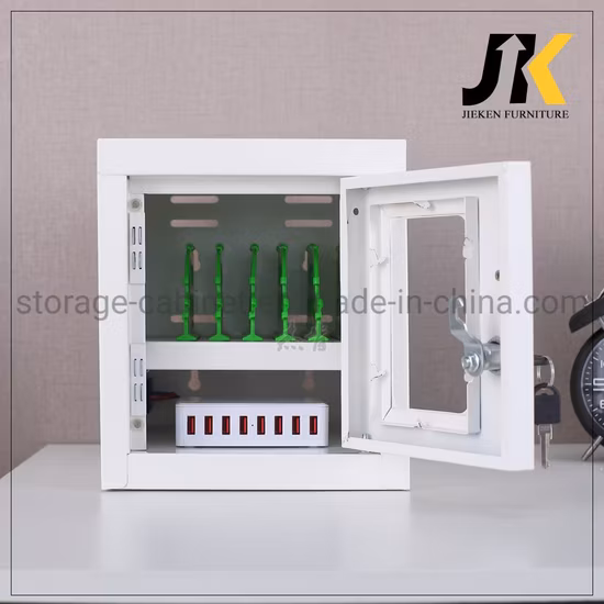 Multi-Functional Metal Cell Phone USB Charging Station Lockers Electronice Cellphone Chager Mobile Charge Cabinet