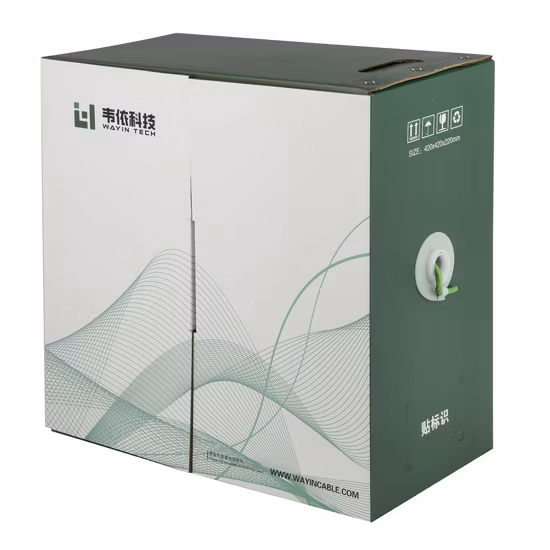 Solid Copper Conductor LAN Cat5e SFTP Ethernet Network Cable with PVC Jacket for Outdoor Use 1000FT (305m)